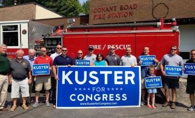 [August 28, 2018 - Nashua, NH - Kuster receives the endorsement of the Professional Fire Fighters of New Hampshire]