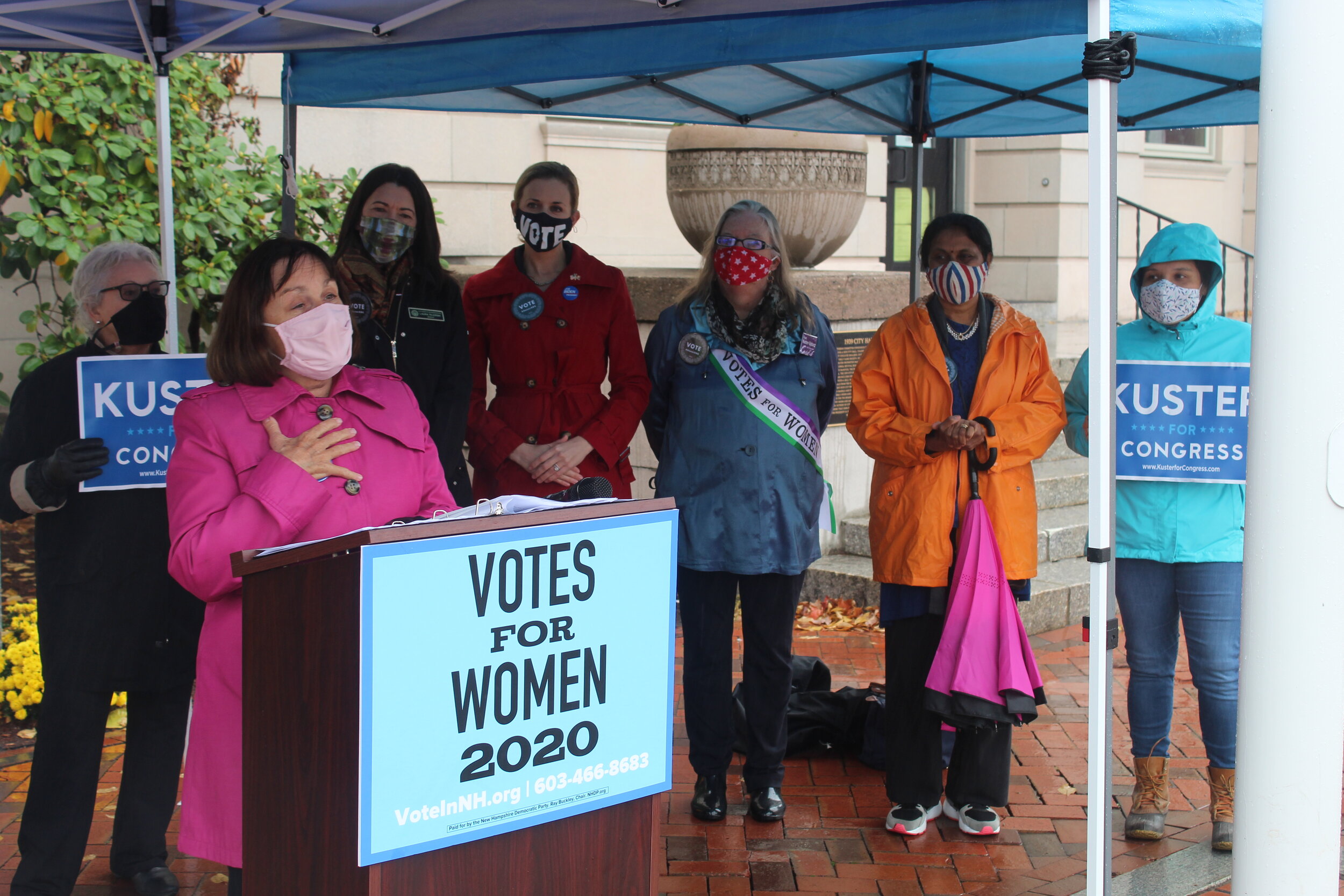 October 28, 2020—Congresswoman Kuster speaking at Votes for Women 2020 event in Nashua.