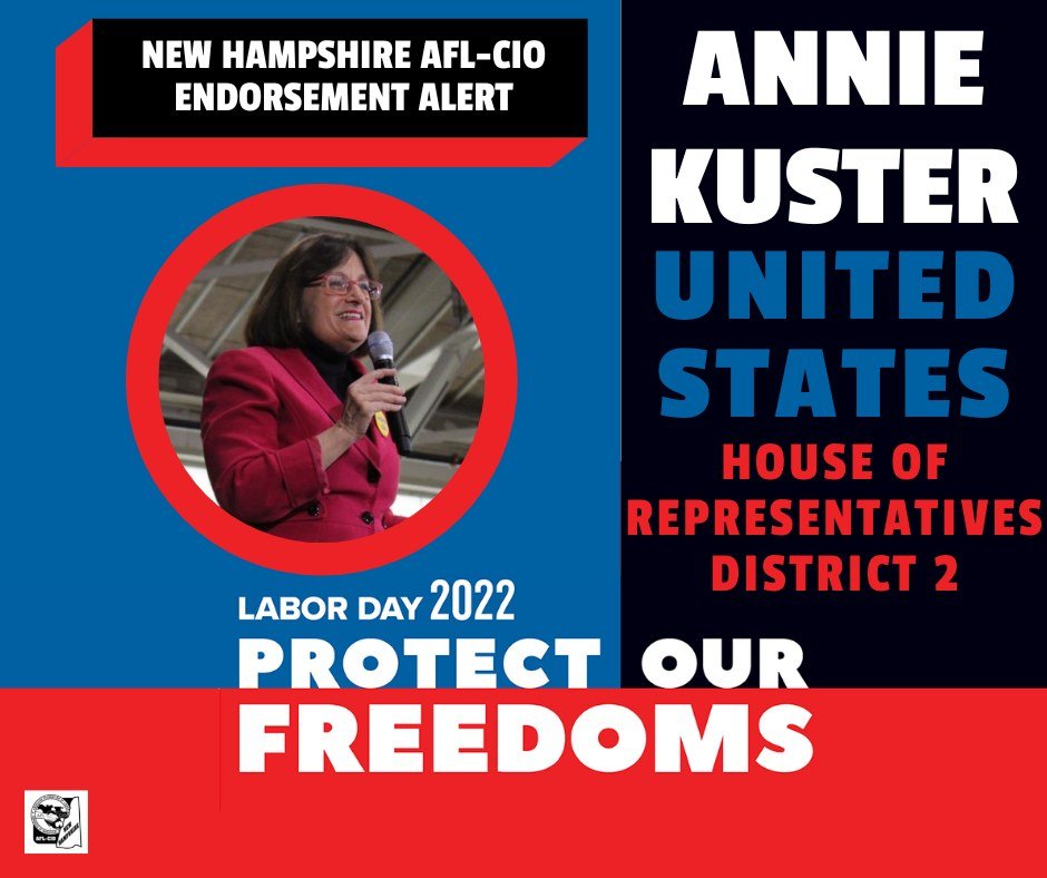 On Labor Day, Kuster Endorsed by New Hampshire AFL-CIO