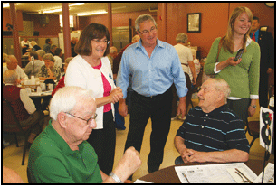 Berlin Daily Sun: Kuster campaigns here in advance of official announcement