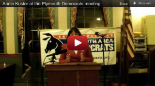 Annie Kuster at the Plymouth Democrats meeting